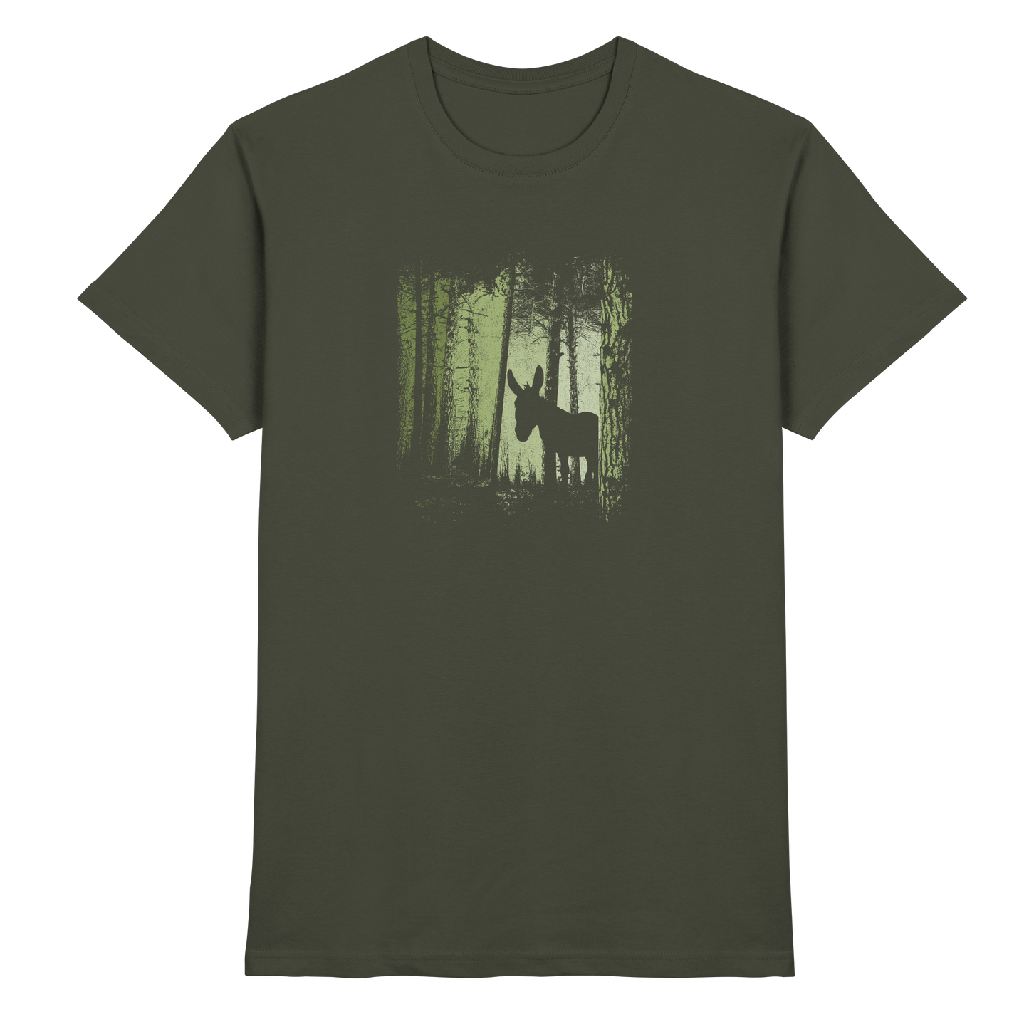 Esel im Zwielicht-Wald - Premium Shirt