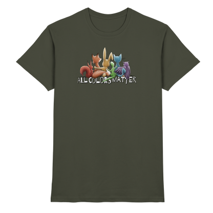 All Colors Matter! Regenbogen Tiere für Vielfalt - Premium Shirt