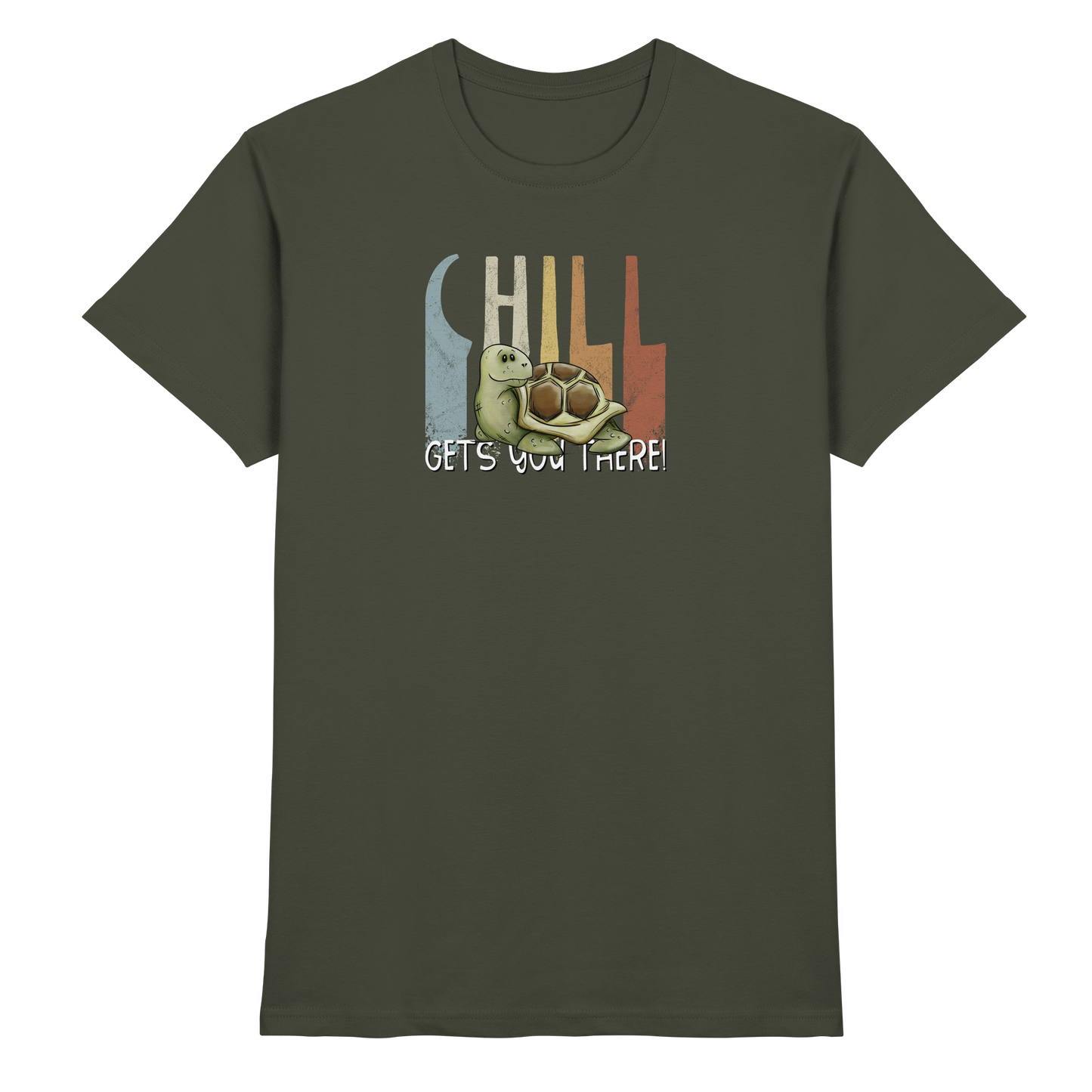 Gechillt gemütliche Schildkröte - Premium Shirt