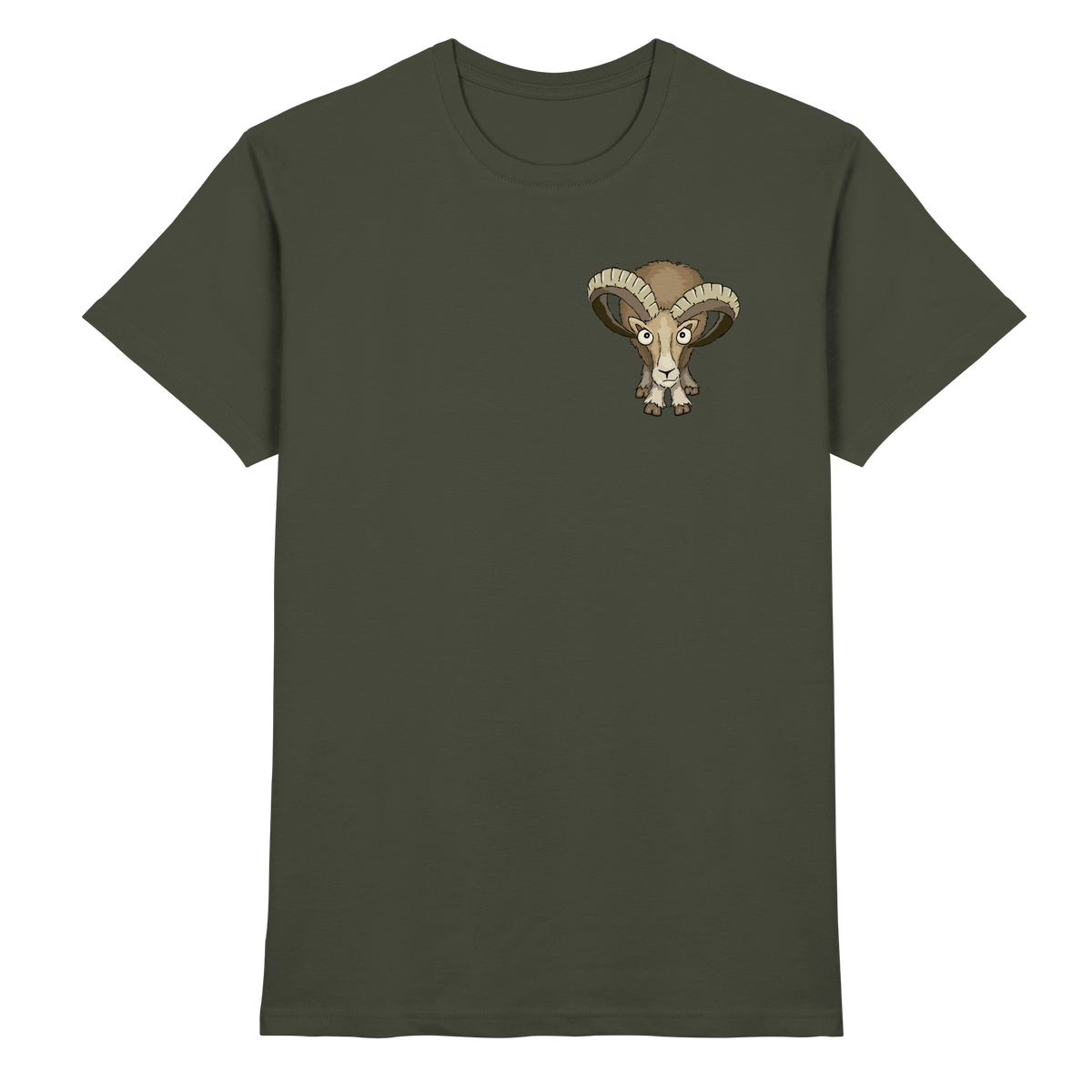 Bockiges Mufflon Widder Schafbock - Premium Shirt