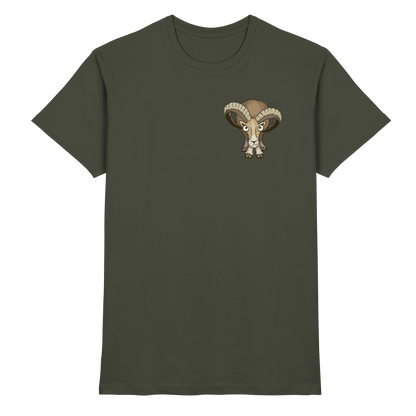 Bockiges Mufflon Widder Schafbock - Premium Shirt