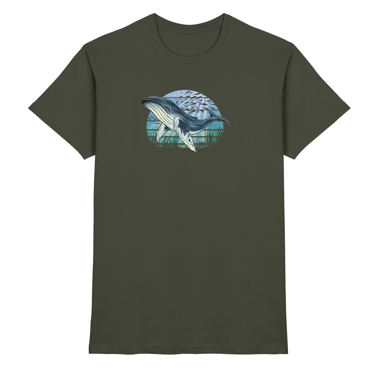 Retro Unterwasser Buckelwal - Premium Shirt