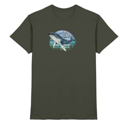 Retro Unterwasser Buckelwal - Premium Shirt
