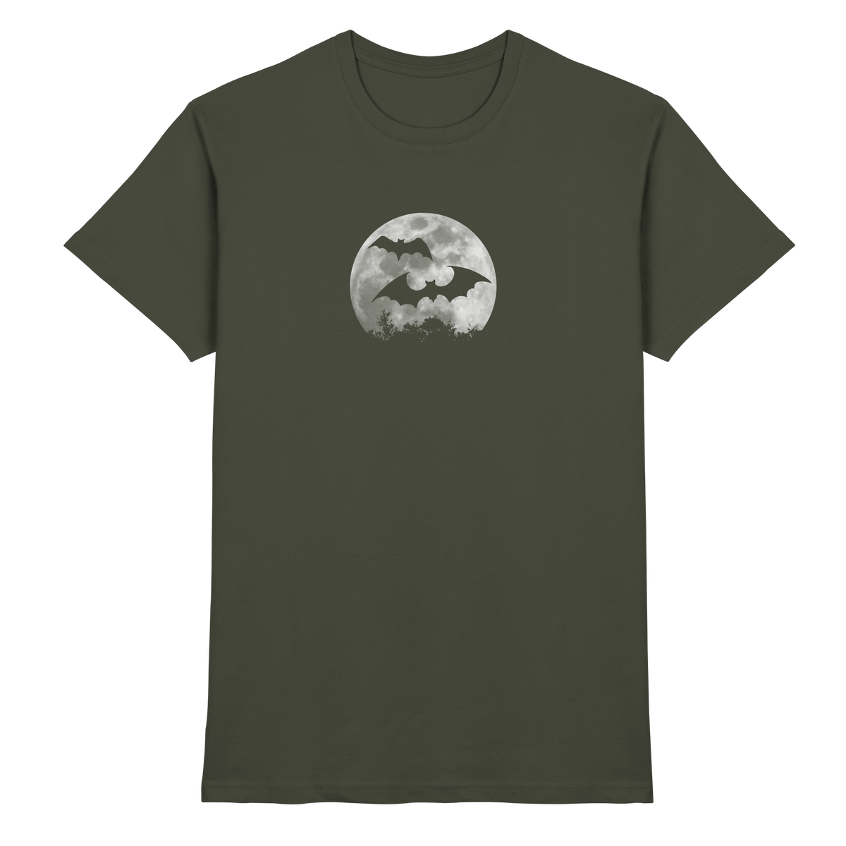 Fledermaus Silhouetten bei Vollmond - Premium Shirt