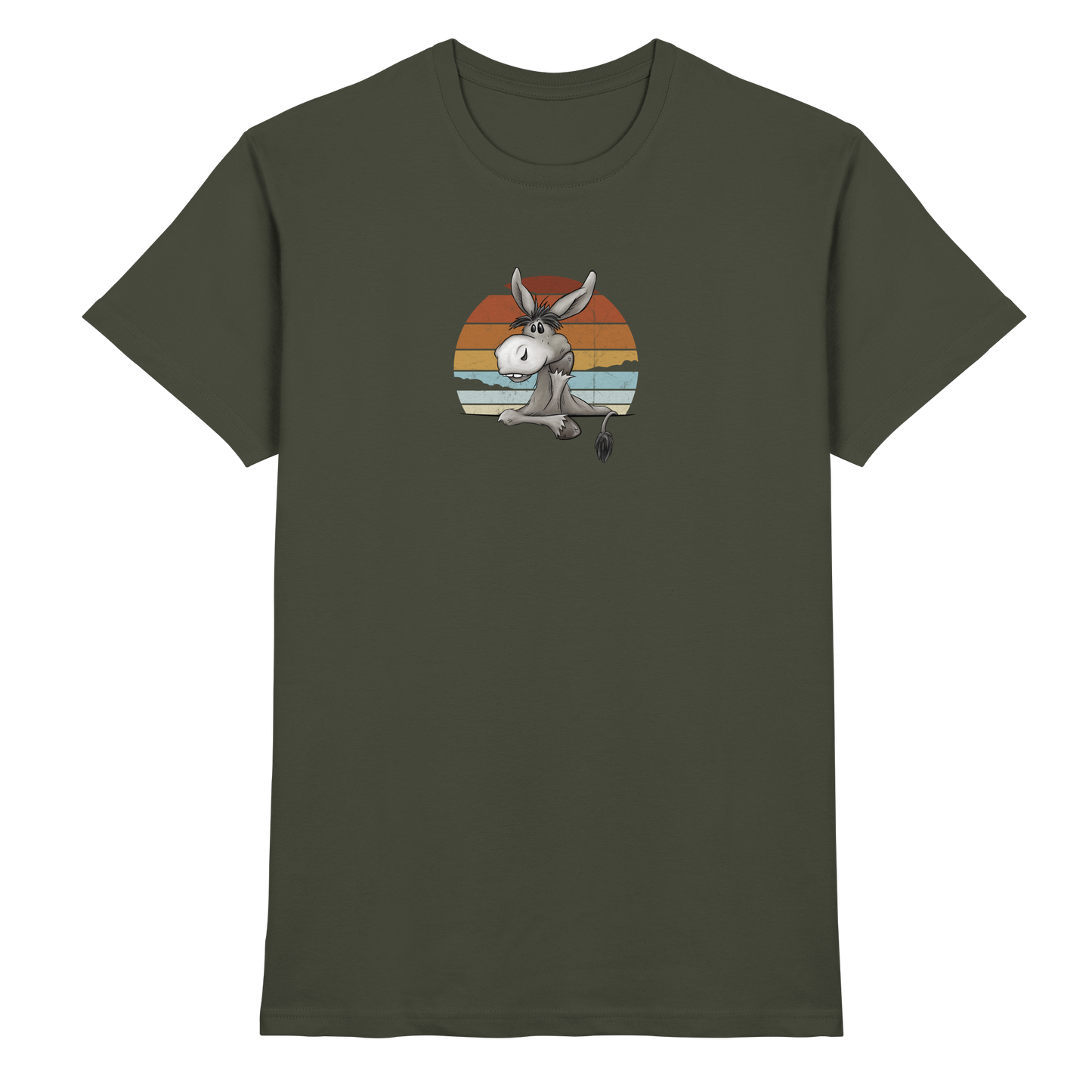 Lässiges Maultier Retro Esel - Premium Shirt