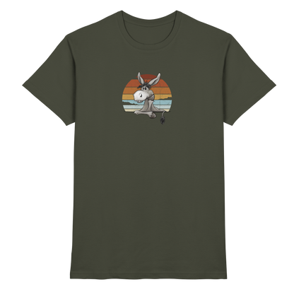 Lässiges Maultier Retro Esel - Premium Shirt