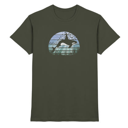 Retro Tiefsee Schwertwal Orca - Premium Shirt