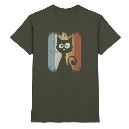Retro Katze Silhouette - Premium Shirt