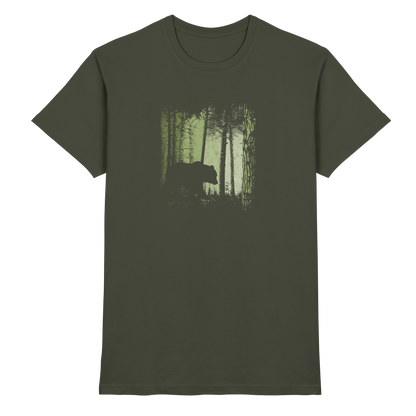 Braunbär im Zwielicht Wald - Premium Shirt