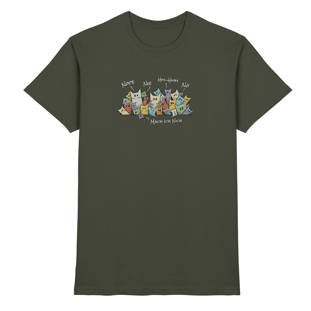 Nope, Nee, Nö Katzen - Premium Shirt