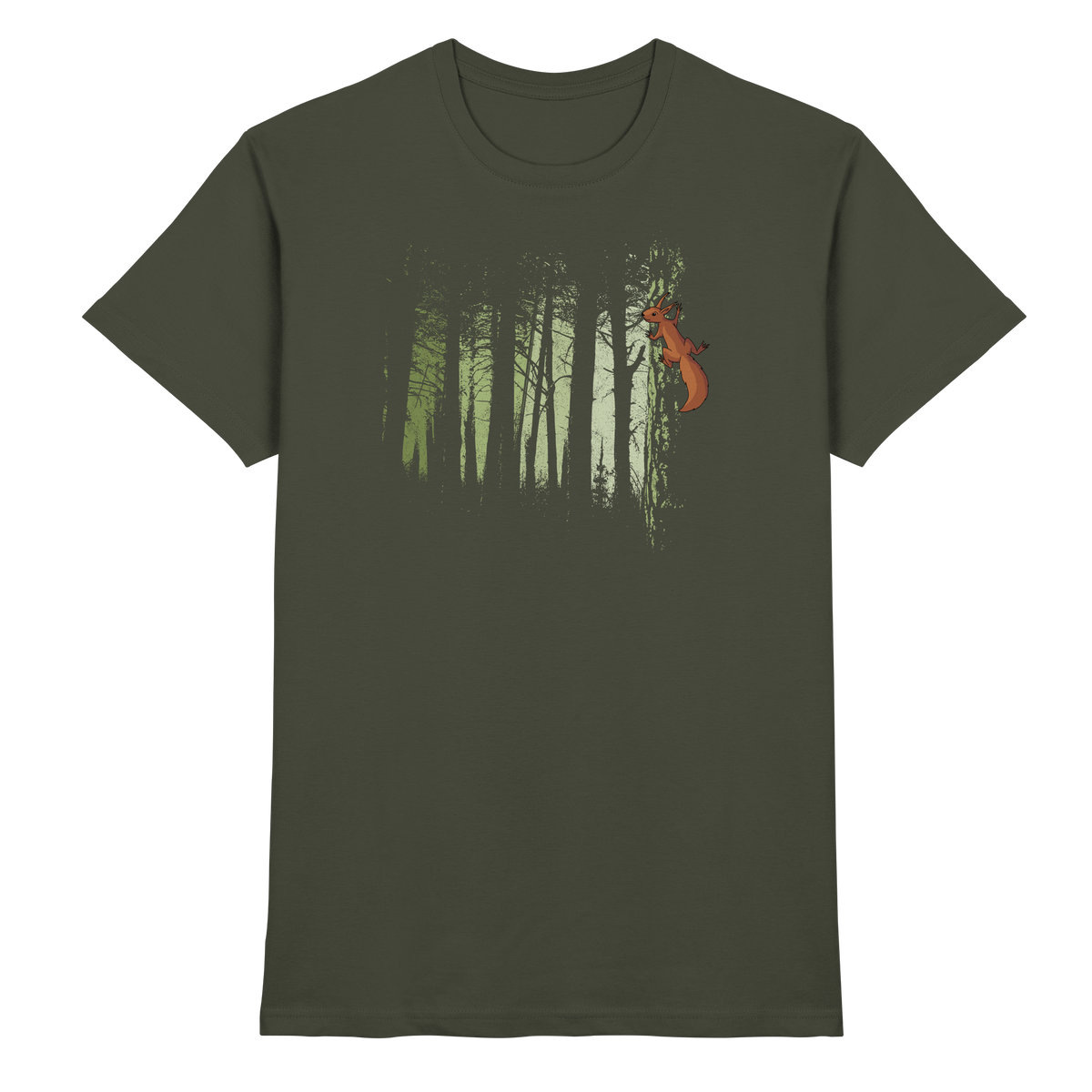 Eichhörnchen im Zwielicht-Wald - Premium Shirt