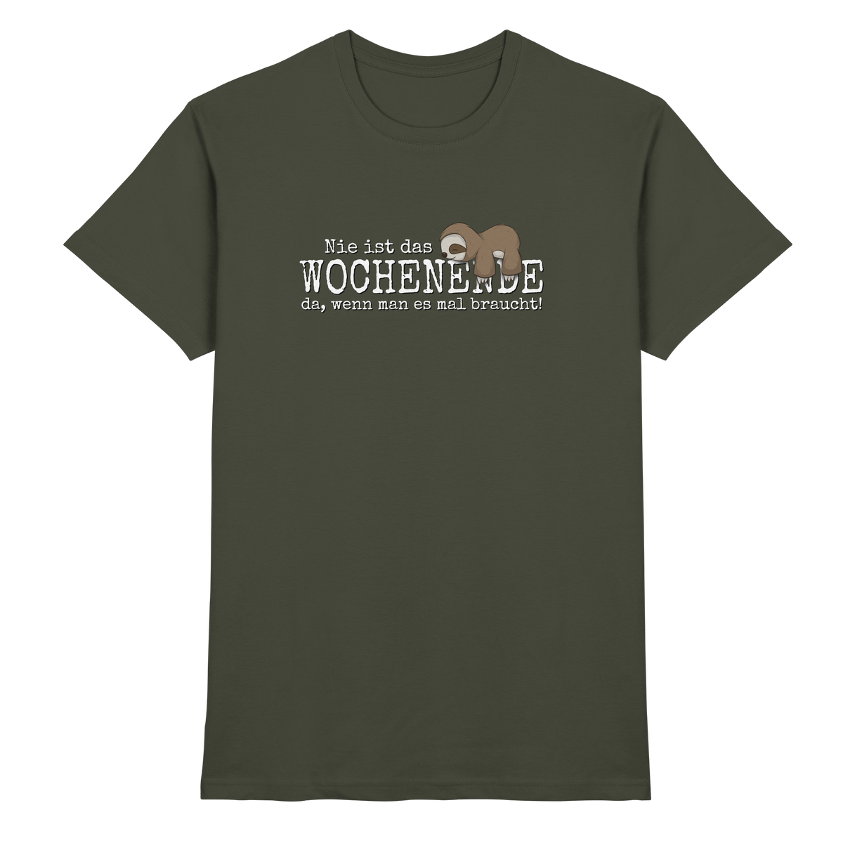 Kawaii Faultier Wochenende - Premium Shirt