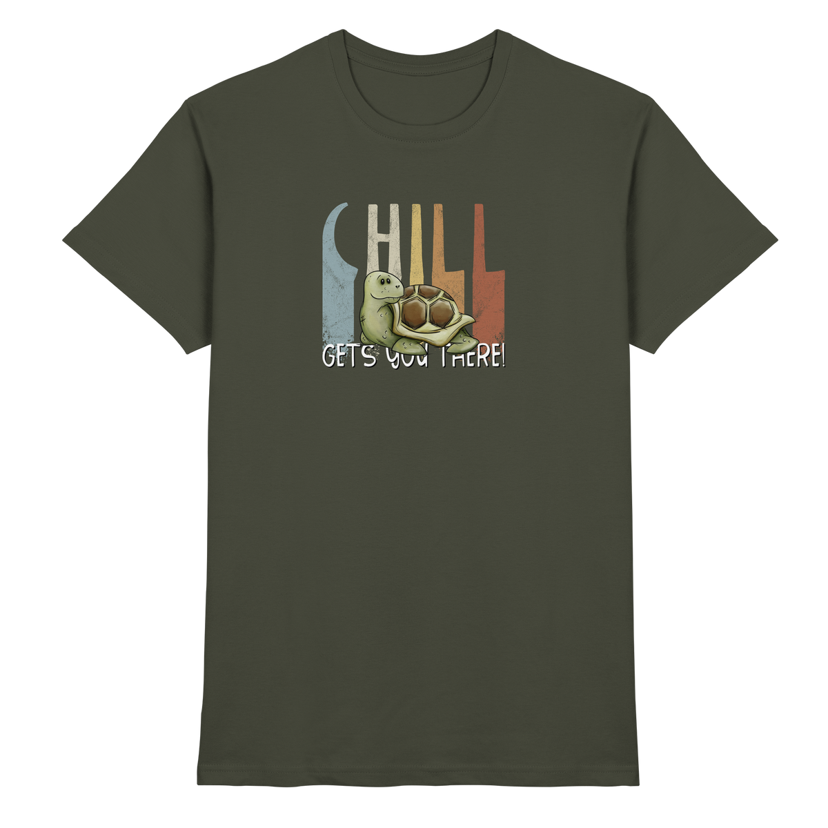 Gechillt gemütliche Schildkröte - Premium Shirt