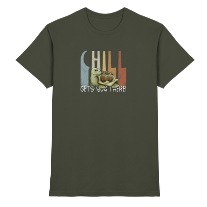 Gechillt gemütliche Schildkröte - Premium Shirt