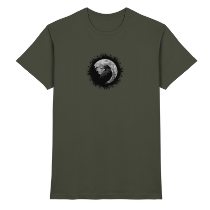Schwarzer Rabe bei Vollmond  - Premium Shirt