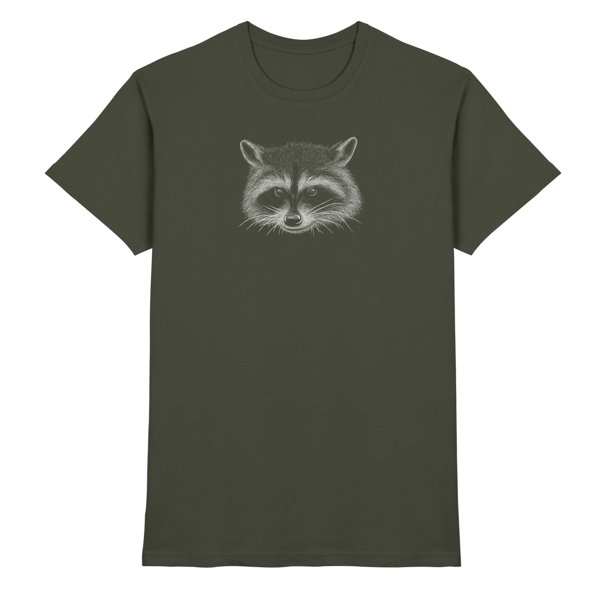 Waschbär Illustration Kritzelkunst - Premium Shirt
