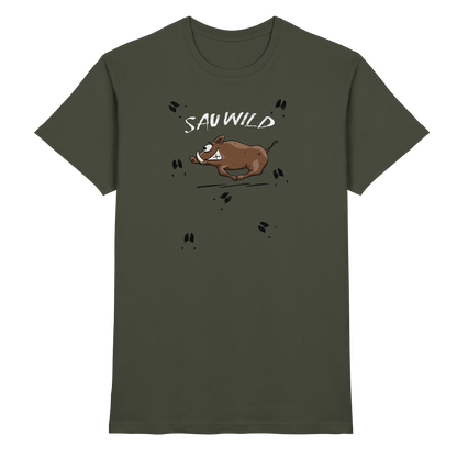 Sauwild wilde Sau | Wildschwein Keiler - Premium Shirt