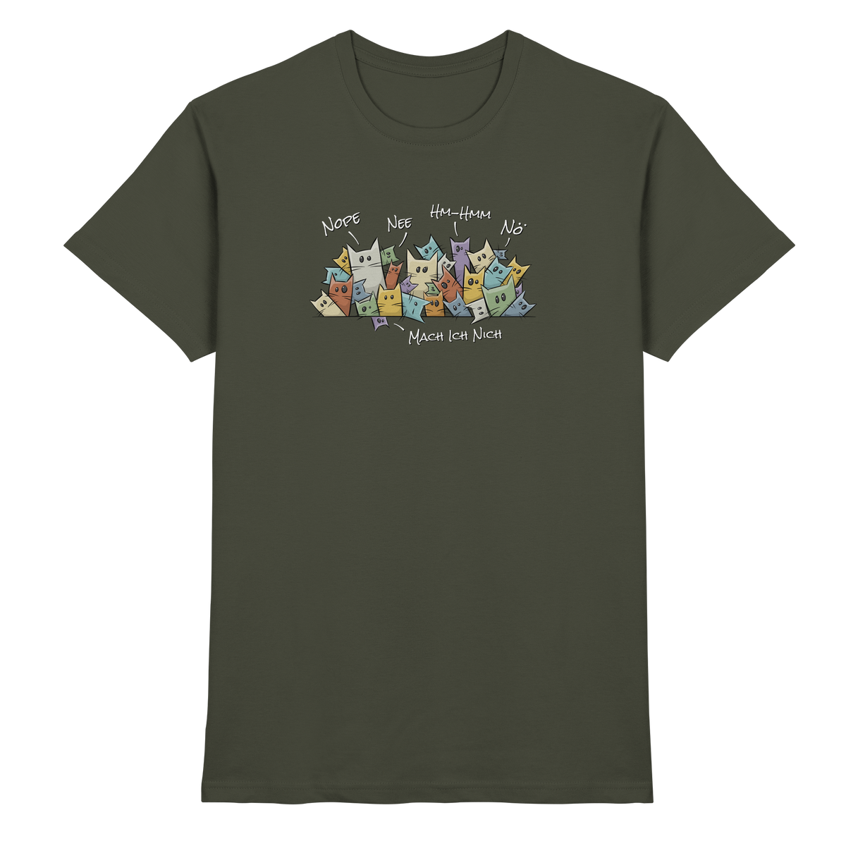 Nope, Nee, Nö Katzen - Premium Shirt