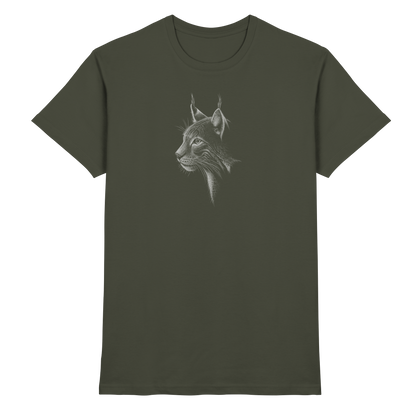 Luchs Kritzelkunst Wildkatze Illustration - Premium Shirt