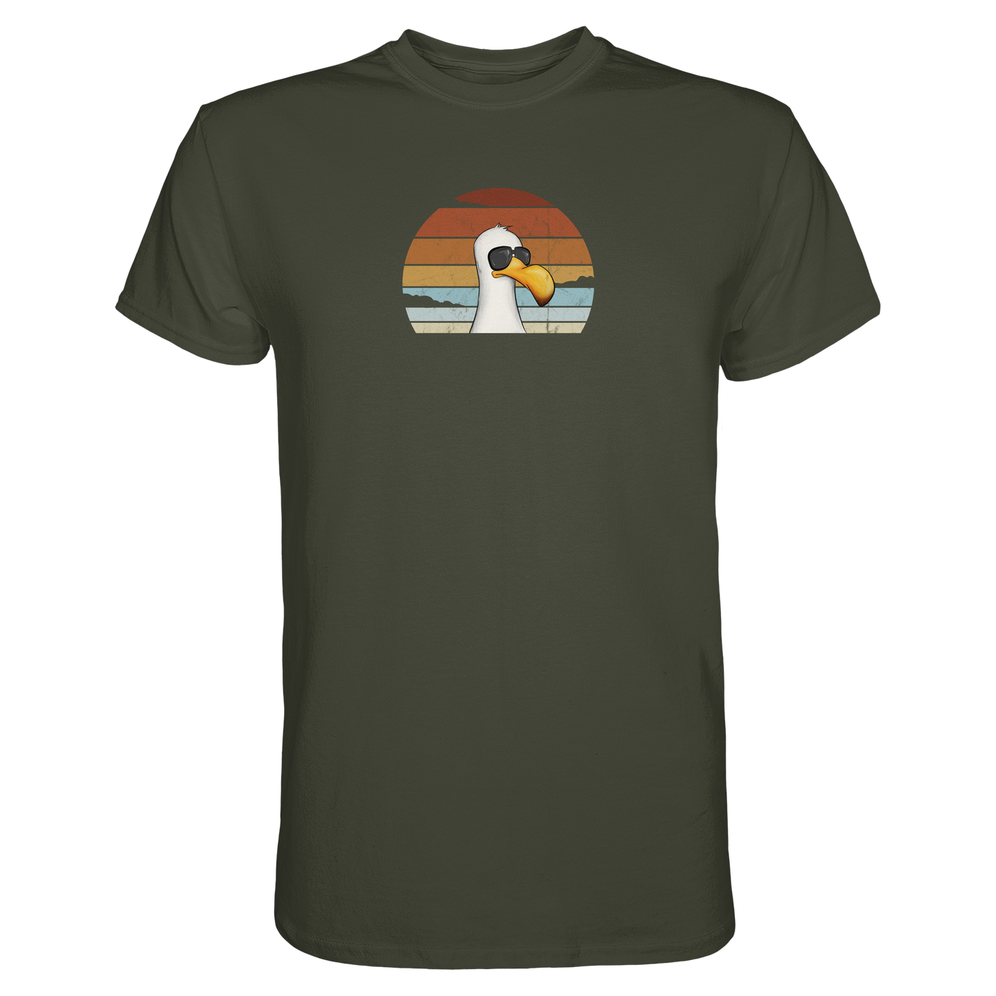 Cool lässige Retro Möwe - Premium Shirt