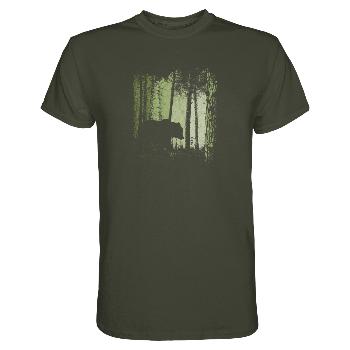 Braunbär im Zwielicht Wald - Premium Shirt