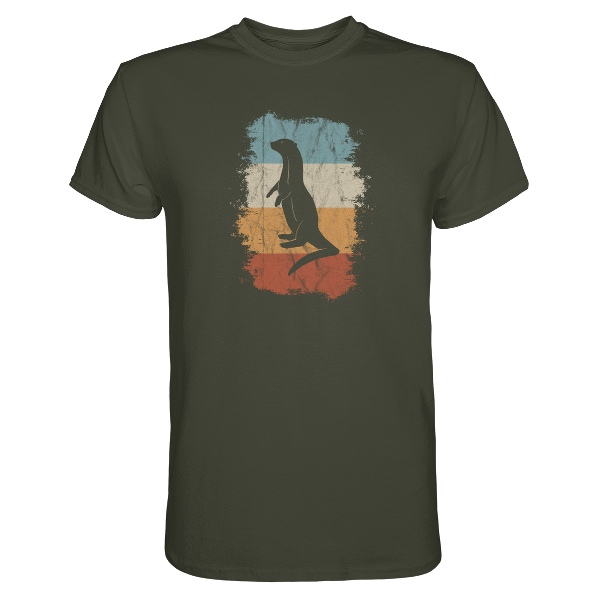 Retro Otter Fischotter Silhouette - Premium Shirt