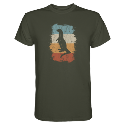 Retro Otter Fischotter Silhouette - Premium Shirt
