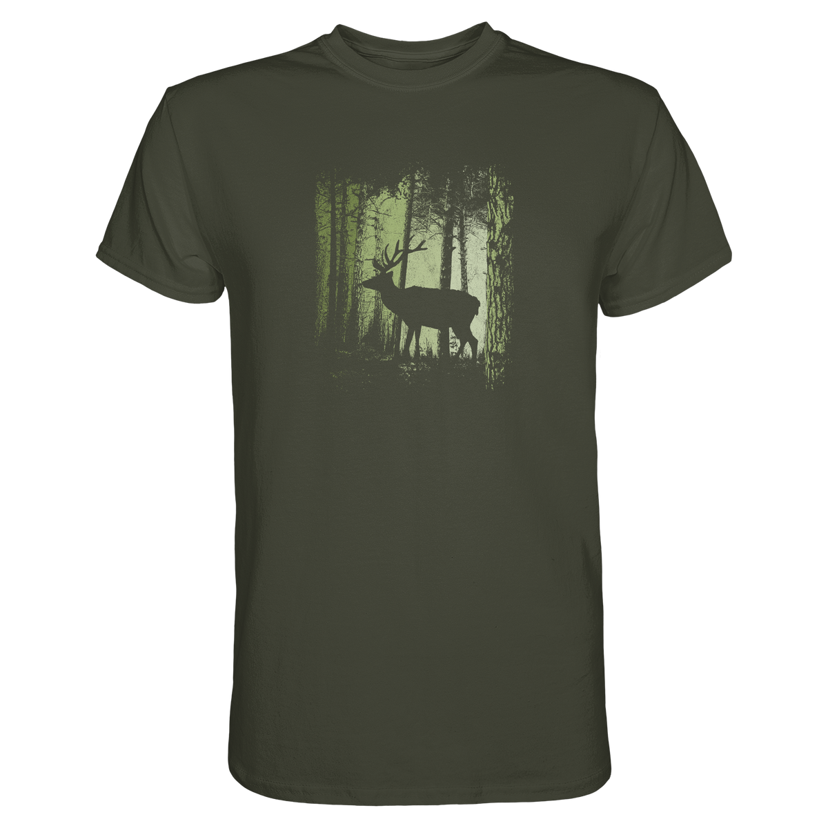 Hirsch im Zwielicht Wald - Premium Shirt