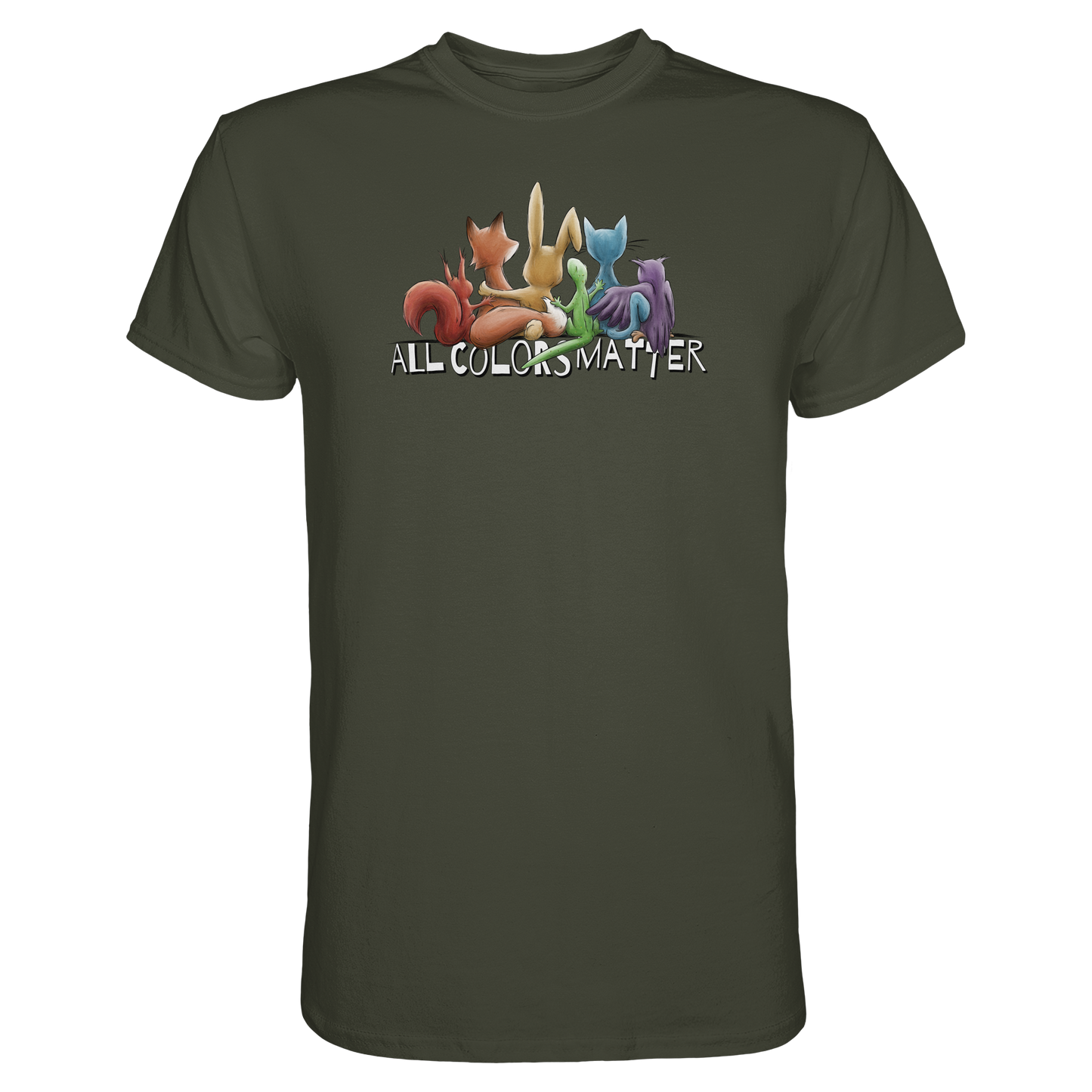 All Colors Matter! Regenbogen Tiere für Vielfalt - Premium Shirt