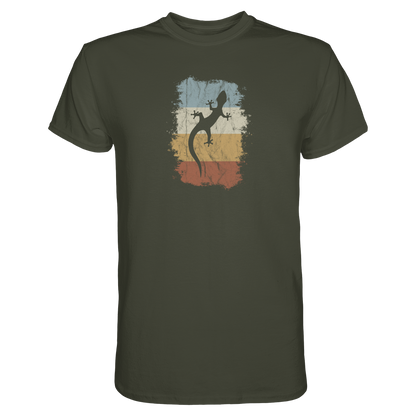 Retro Gecko Salamander Silhouette - Premium Shirt