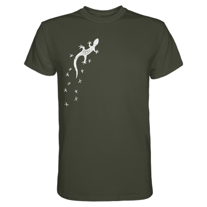 Gecko Eidechse Silhouette hell - Premium Shirt