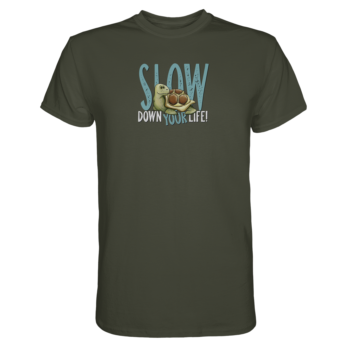 Slow Down Your Life Schildkröte - Premium Shirt