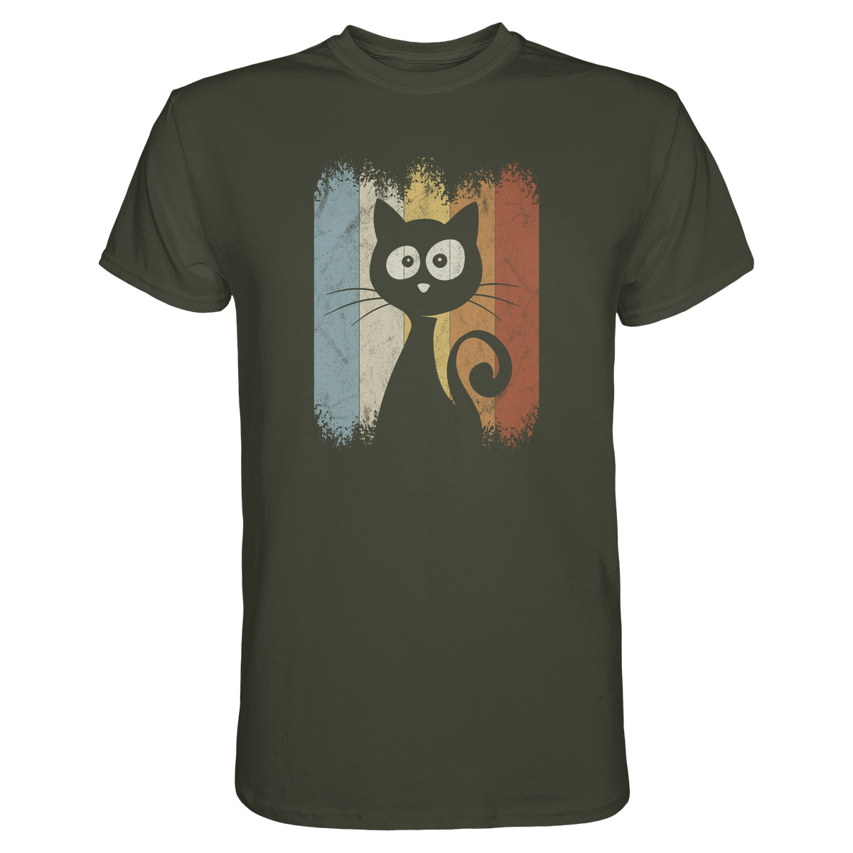 Retro Katze Silhouette - Premium Shirt