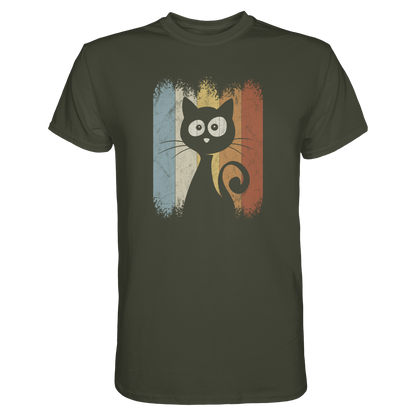 Retro Katze Silhouette - Premium Shirt