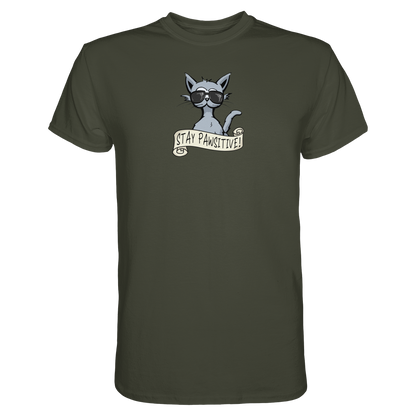 Stay Pawsitive Bleib lässig Hipster Katze - Premium Shirt