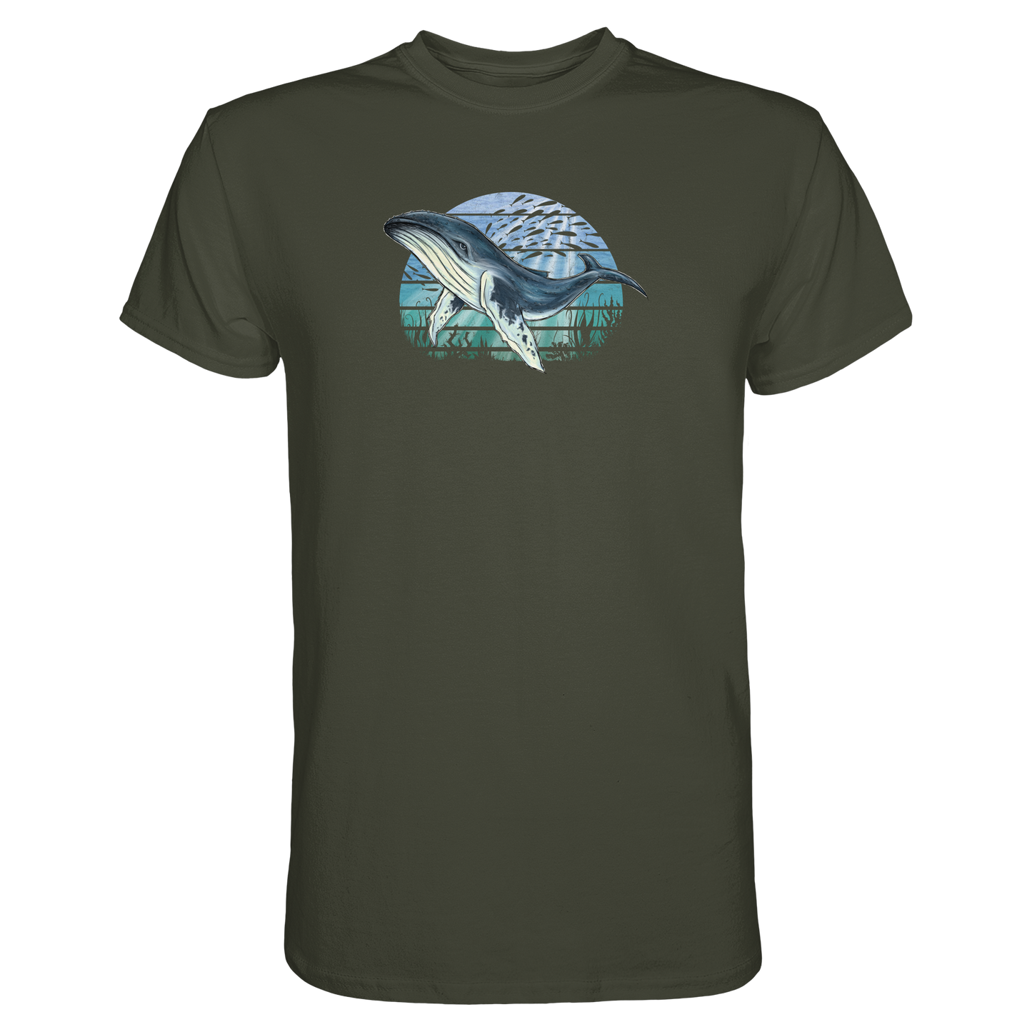 Retro Unterwasser Buckelwal - Premium Shirt
