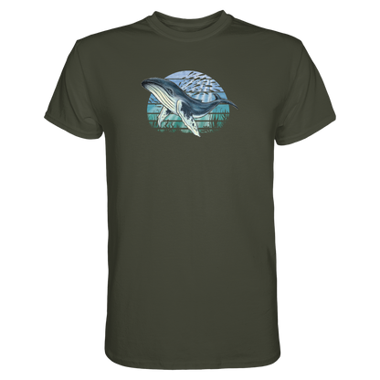 Retro Unterwasser Buckelwal - Premium Shirt