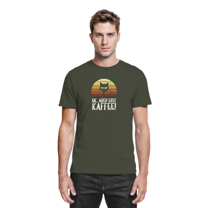 Ok, aber erst Kaffee | launische Katze - Premium Shirt
