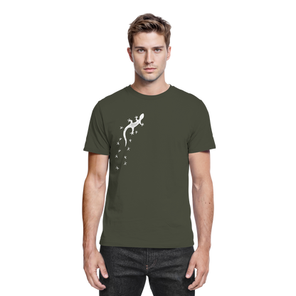 Gecko Eidechse Silhouette hell - Premium Shirt
