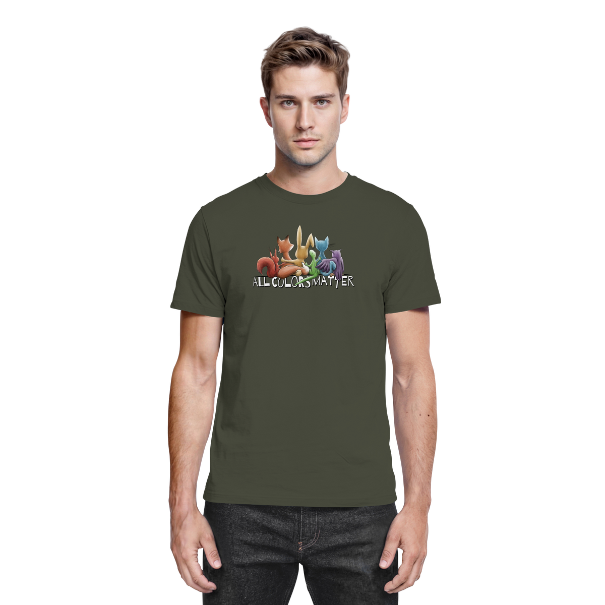 All Colors Matter! Regenbogen Tiere für Vielfalt - Premium Shirt
