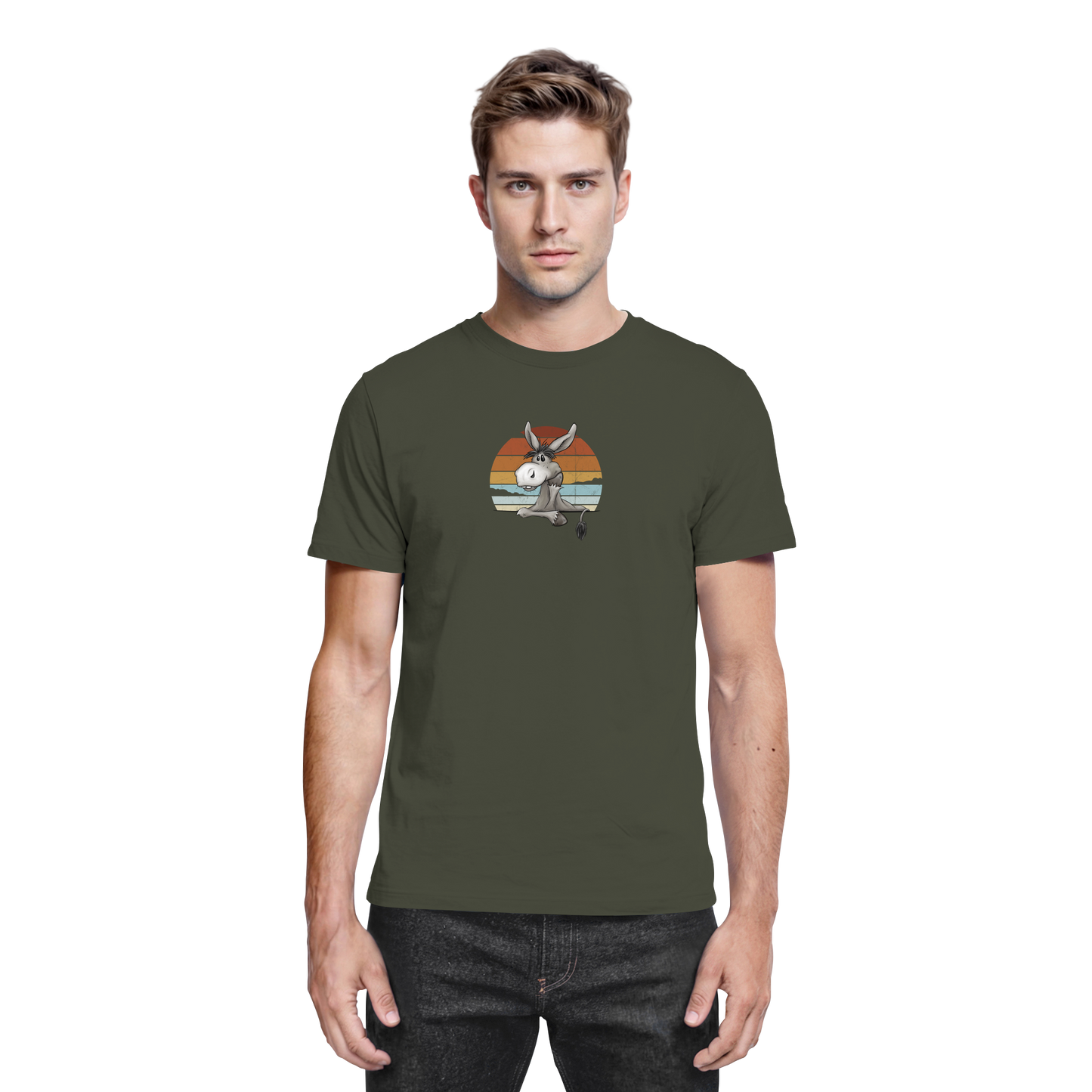 Lässiges Maultier Retro Esel - Premium Shirt