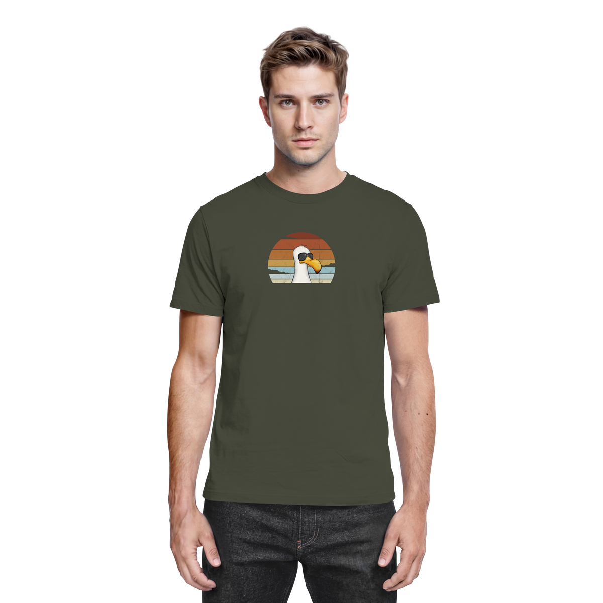 Cool lässige Retro Möwe - Premium Shirt