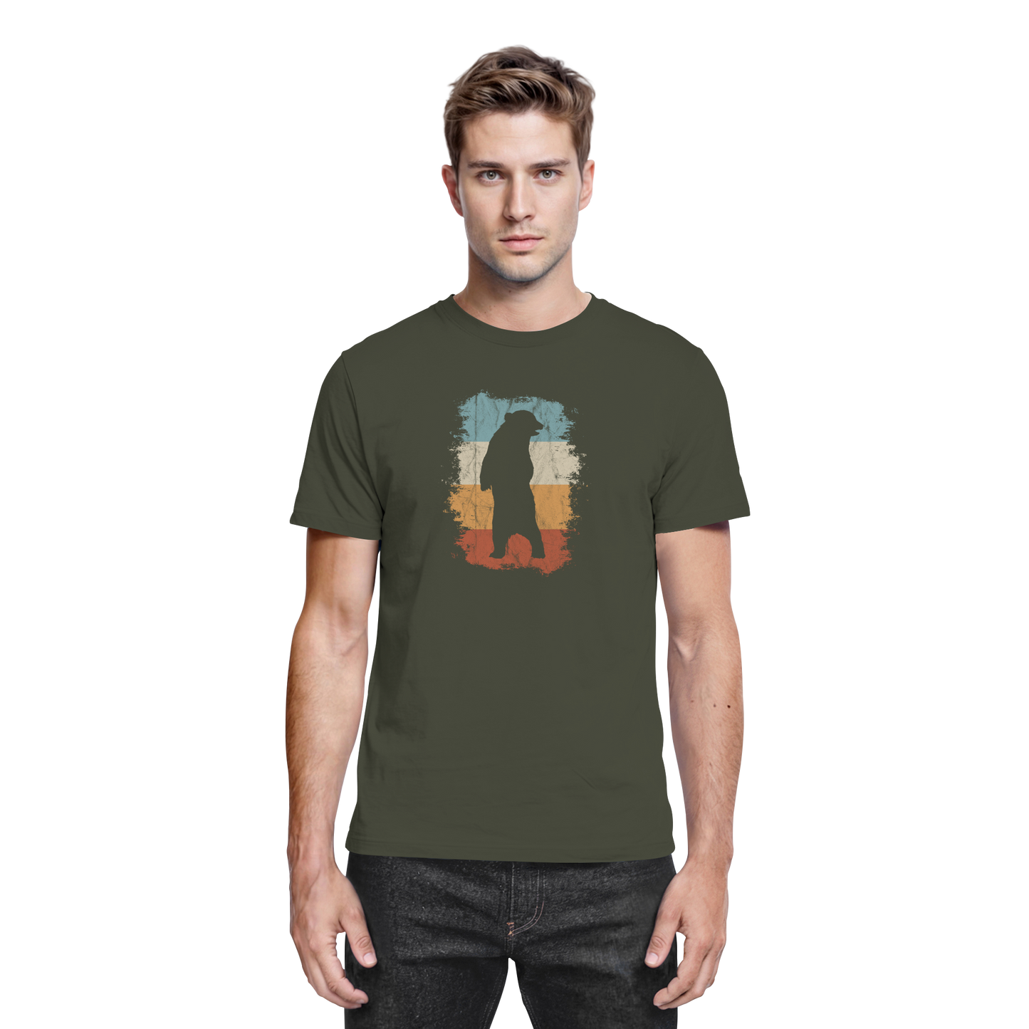 Retro Bären-Silhouette - Premium Shirt