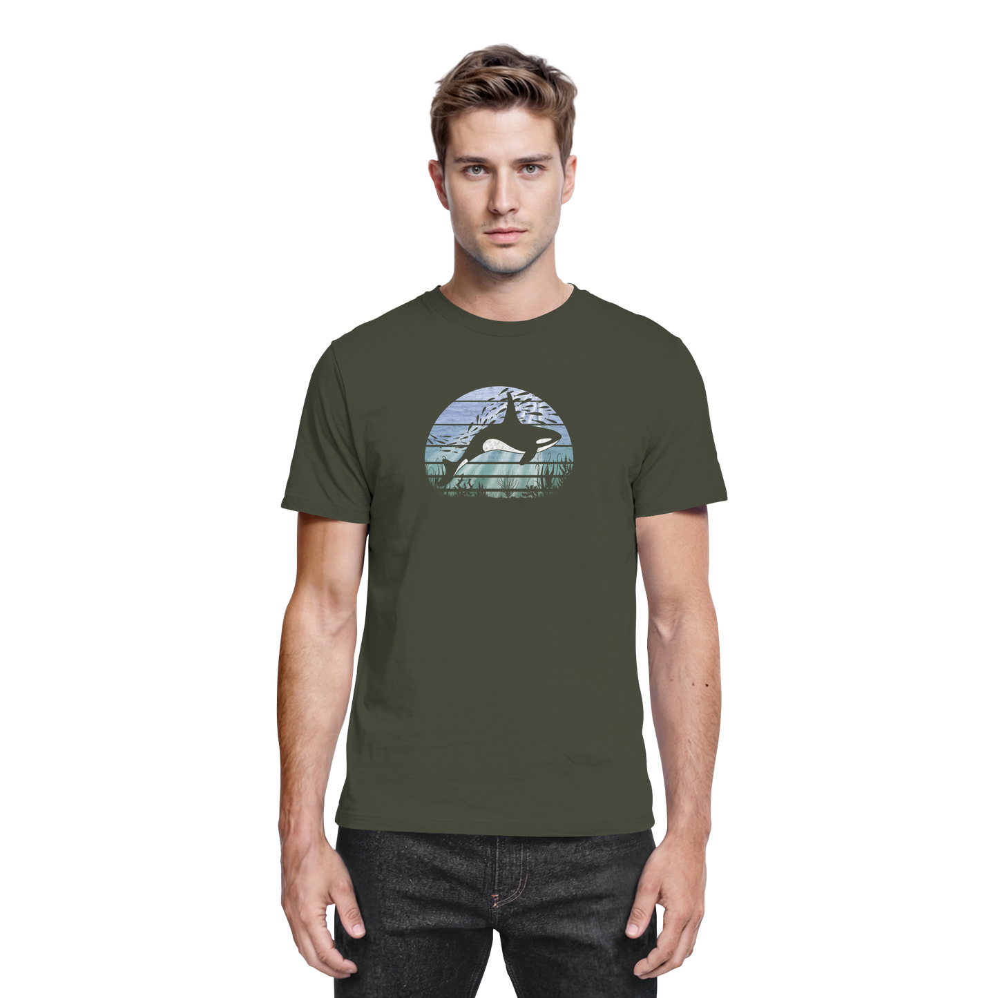 Retro Tiefsee Schwertwal Orca - Premium Shirt