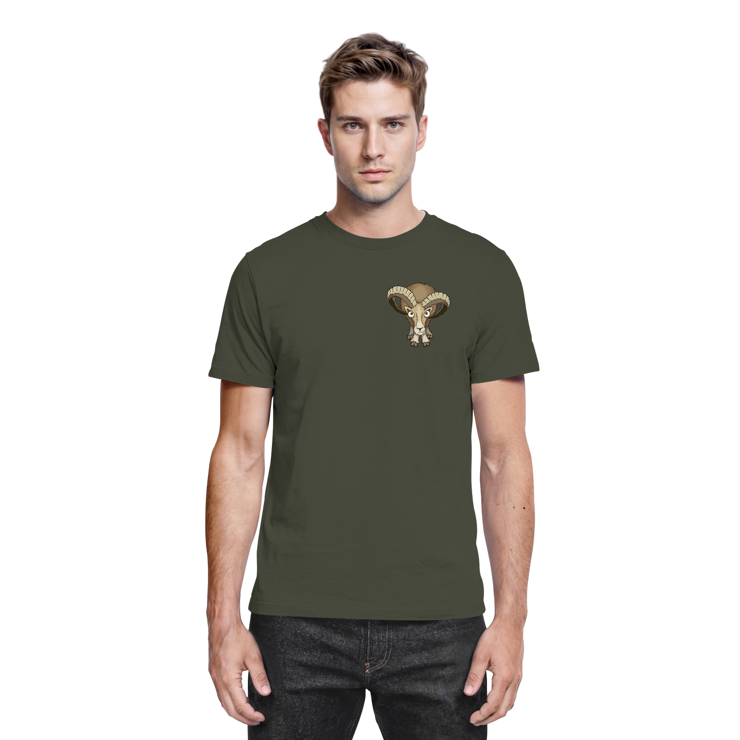 Bockiges Mufflon Widder Schafbock - Premium Shirt