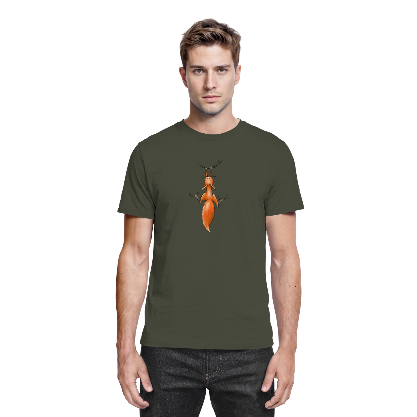 Rotes Eichhörnchen hängt ab - Premium Shirt