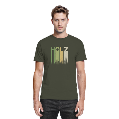 Holz Retro Wald Schriftzug - Premium Shirt
