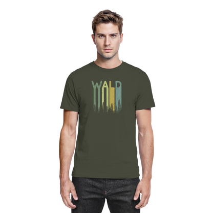 Wald Retro Forst Schriftzug - Premium Shirt