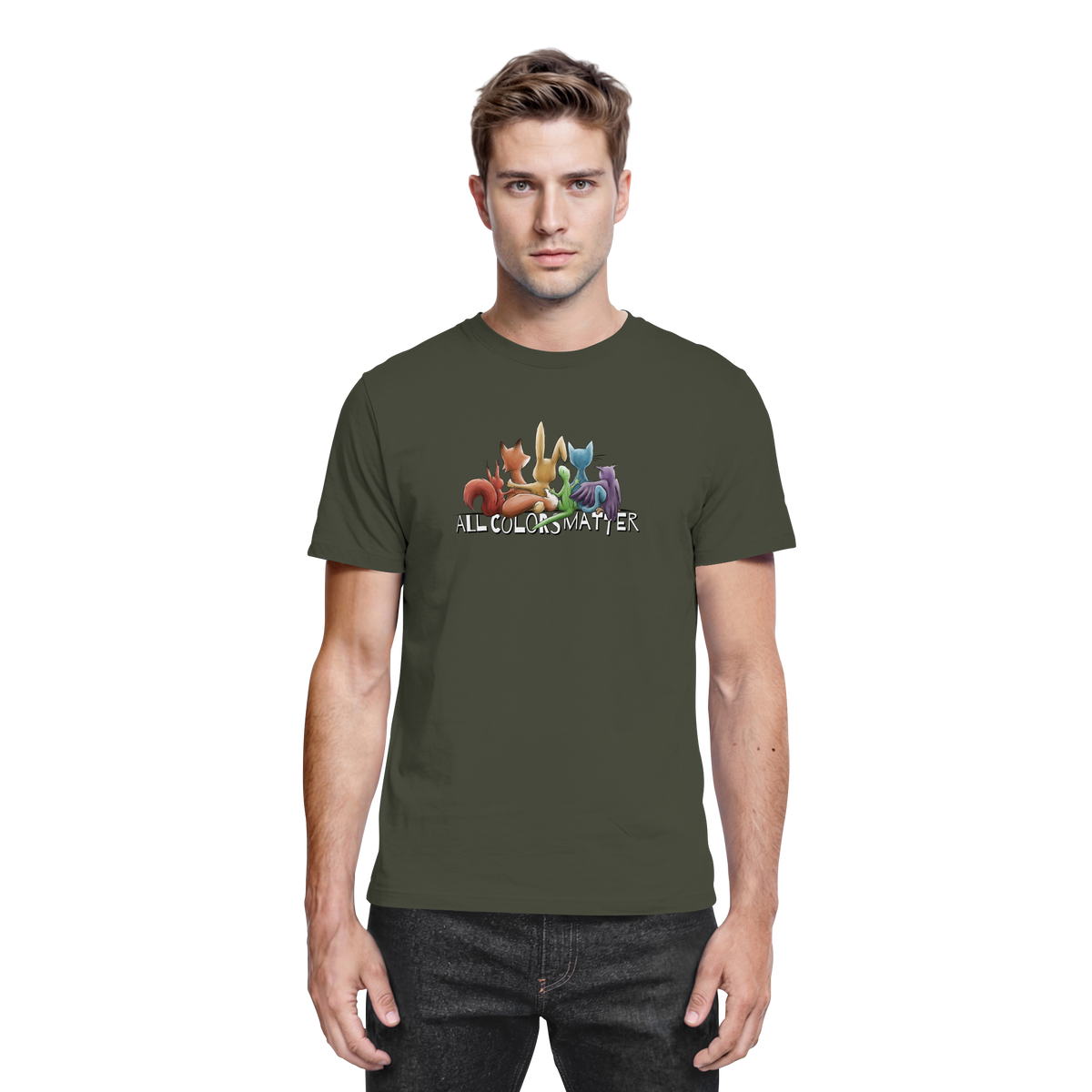 All Colors Matter! Regenbogen Tiere für Vielfalt - Premium Shirt