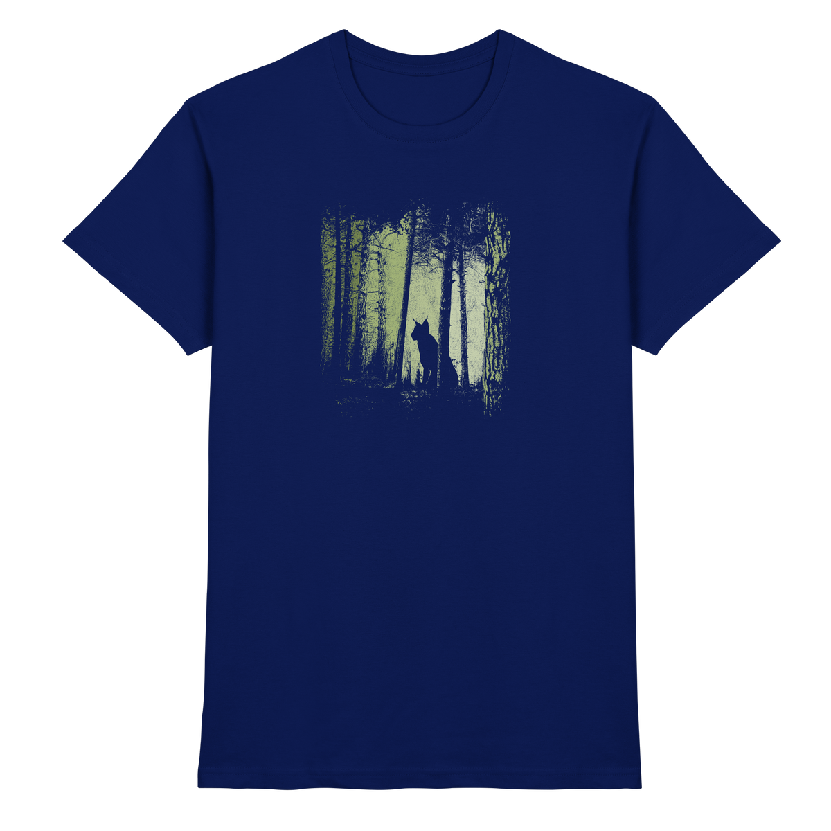 Luchs Wildkatze im Zwielicht Wald - Premium Shirt